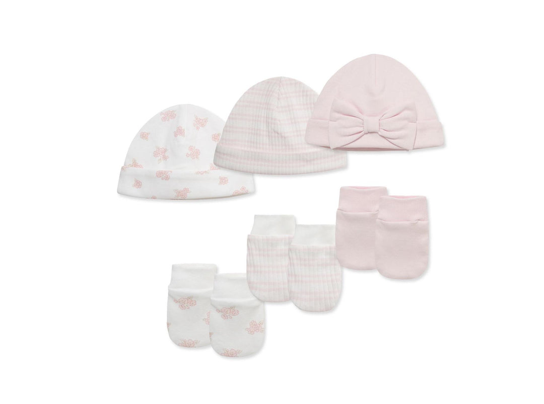 Dainty Bear Pink Hat-Mitt Set LTM626