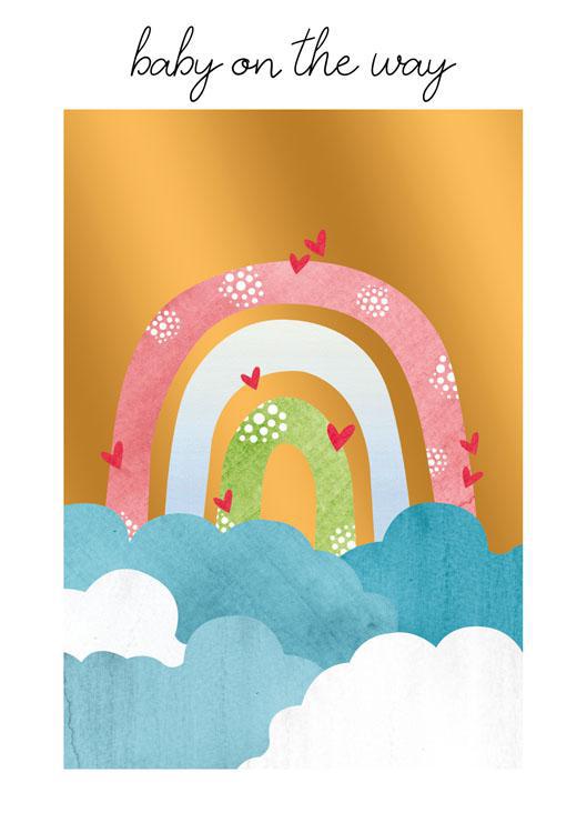 Rainbow Baby on the Way Card NQI725