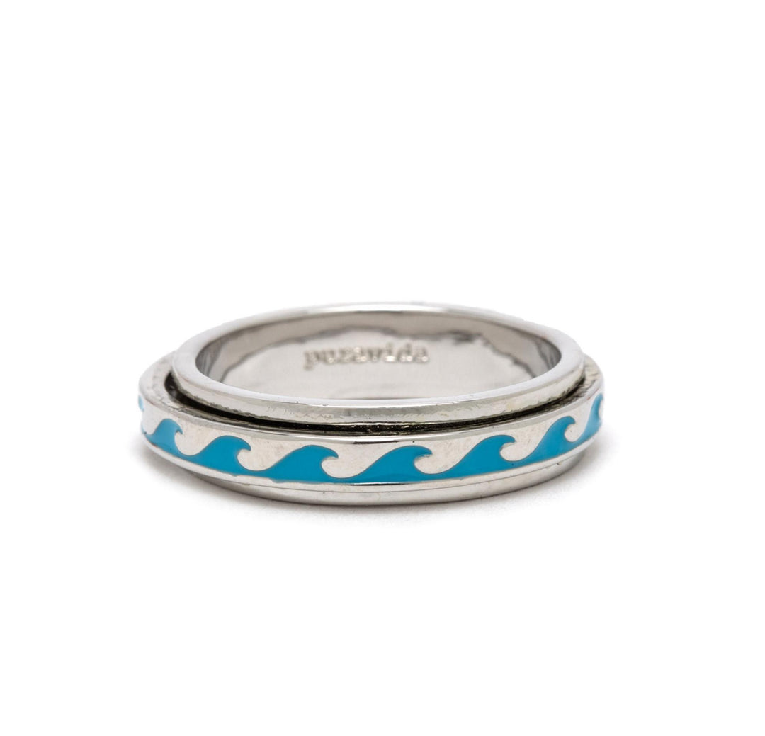 Enamel Wave Fidget Ring PUR525