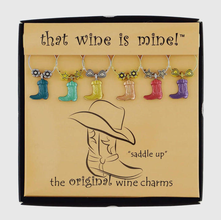 6 Piece Painted Wine Charms SUP925
