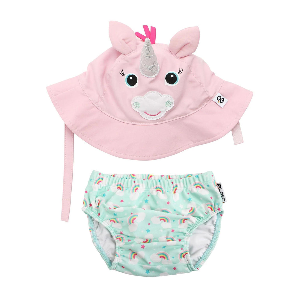 Baby Swim Diaper & Sun Hat Set - Allie the Alicorn ZCI226