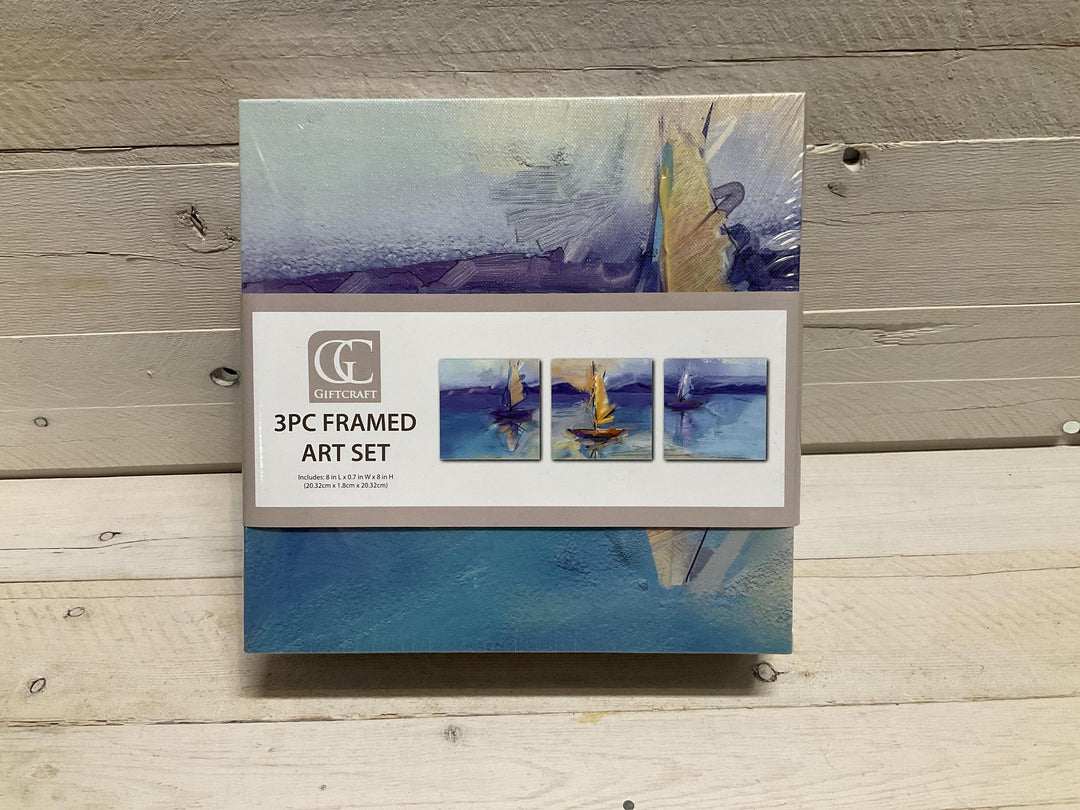 Triptik Framed Art Set Sailboats GFC