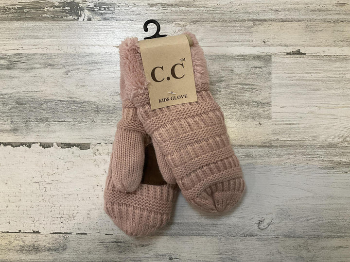Kids Solid Knitted Mitten HAN1124