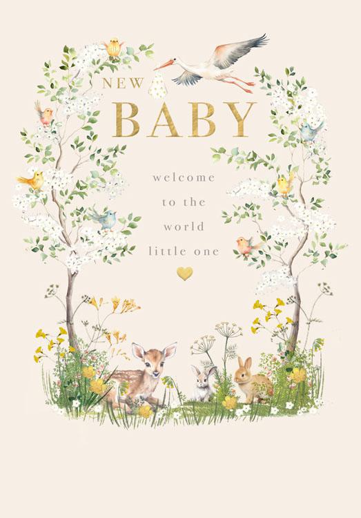 Forest Creatures New Baby Card NQI725