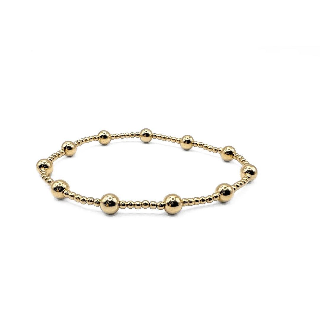 The Malibu Collection 14k Gold Filled Beaded Bracelet ERN825 7”