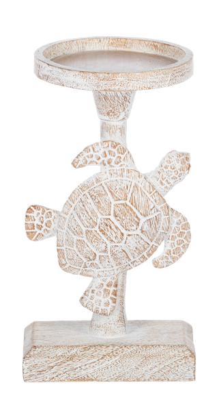Short Starfish, Shell & Sea Turtle Pillar Holder GNZ325