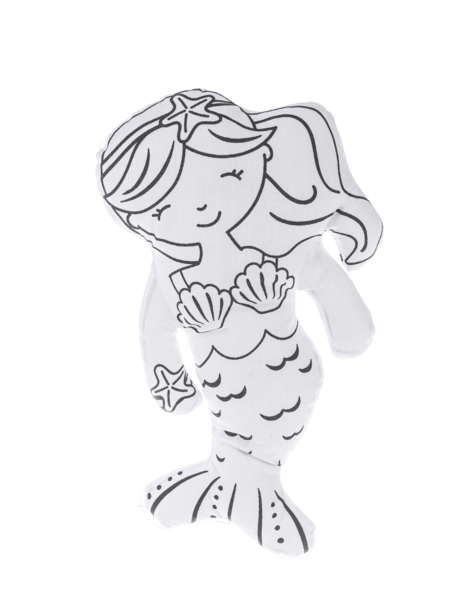 Mermaid Coloring Kit 7" w/Markers 7pc Set GNZ