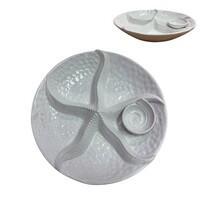 Ceramic Starfish Chip & Dip Server FTG726