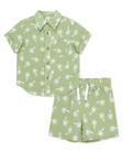 Palm Tree Tropical Woven Short Set LTM