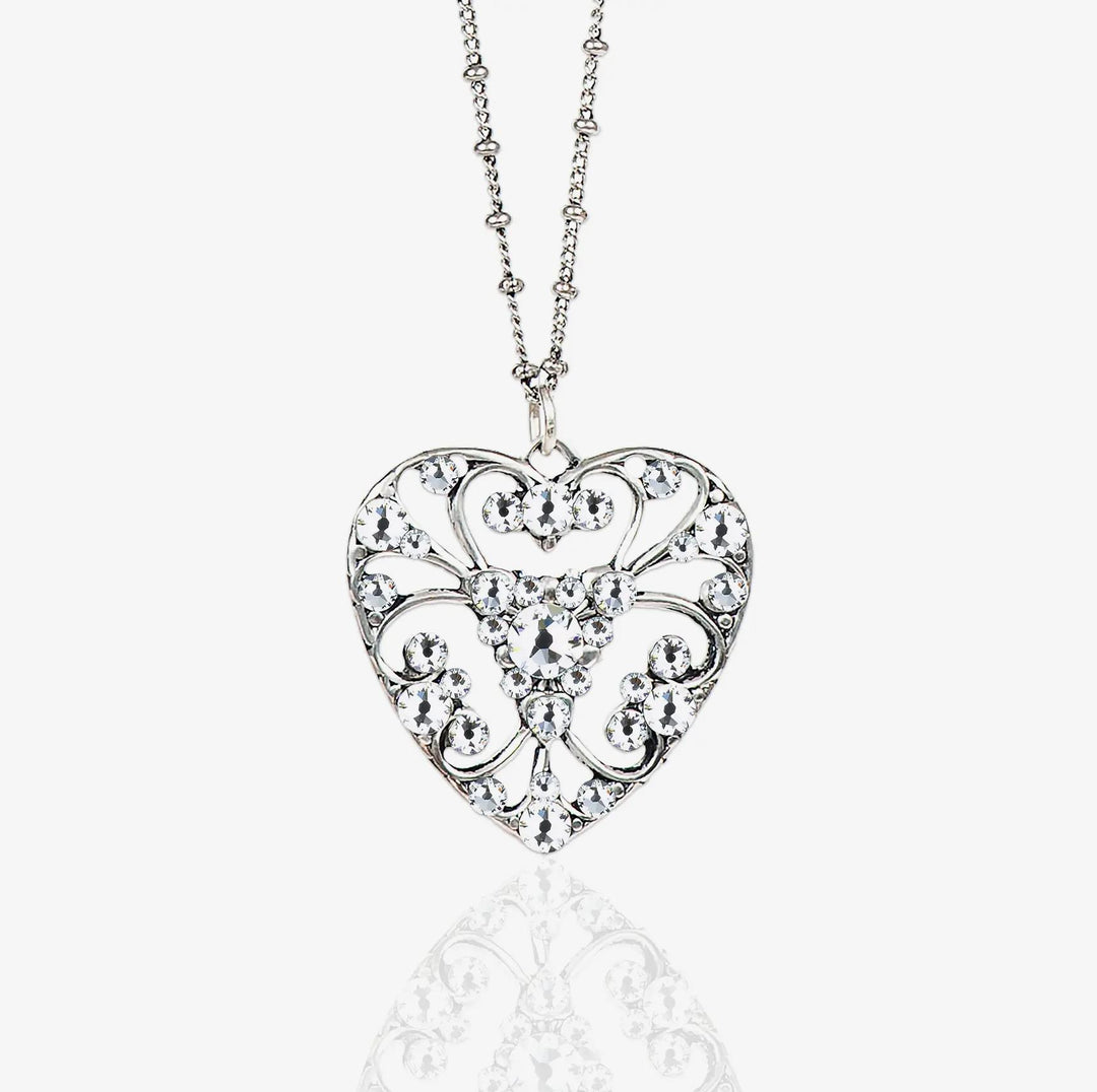 Juliet Crystal Heart Necklace AKD0126