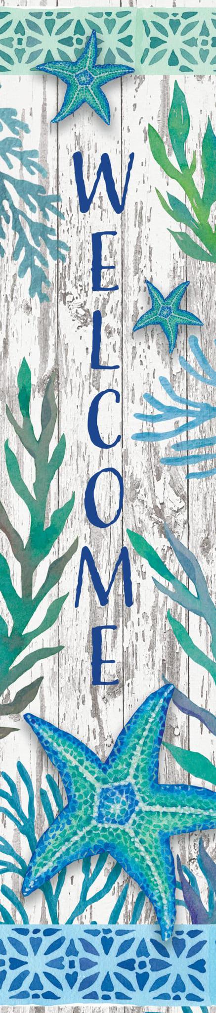 Teal Starfish Yard Sign CUS325
